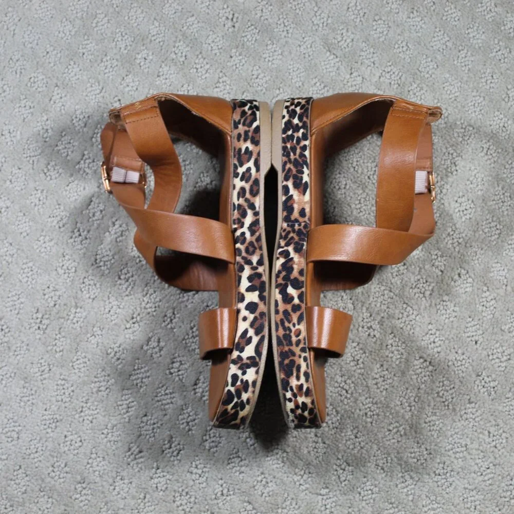Bamboo Size 6 Cognac Leopard Print 1